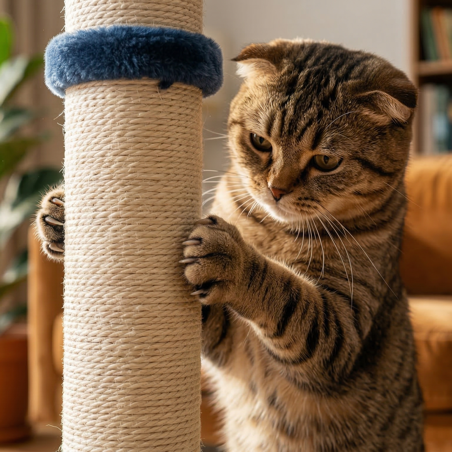 Griffoir à Chat Gaspard – Double Colonne en Sisal Naturel – Structure Verticale Stable